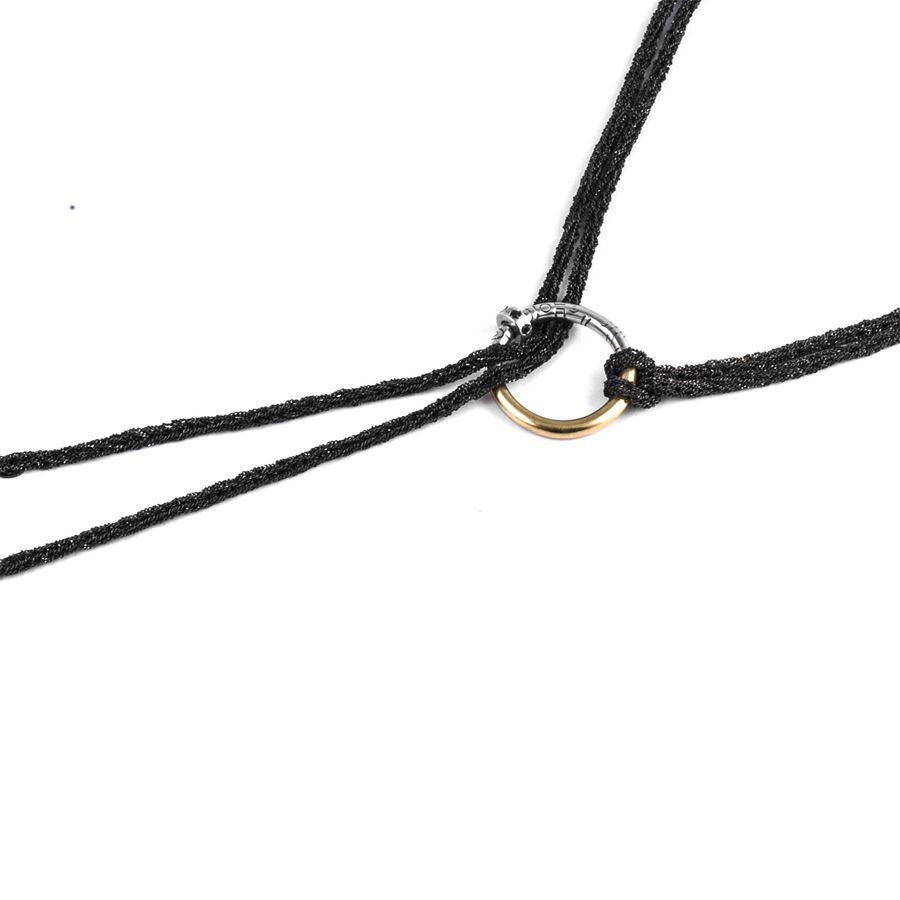 Collana/choker 'Neon' con anello e pietre NEON | CHOKER SUSTA BULLAGN BULL SQ6 NERI
